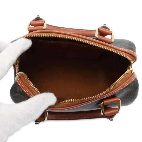 Celine Triomphe 2way Boston Shoulder Bag Tan - Picture 6 of 15